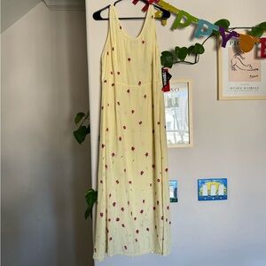 Vintage R&K yellow and pink floral dress